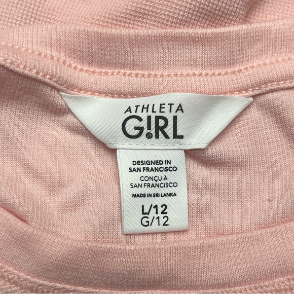 Athleta Pink Cropped Long Sleeve Sweatshirt - Picture 3 of 9